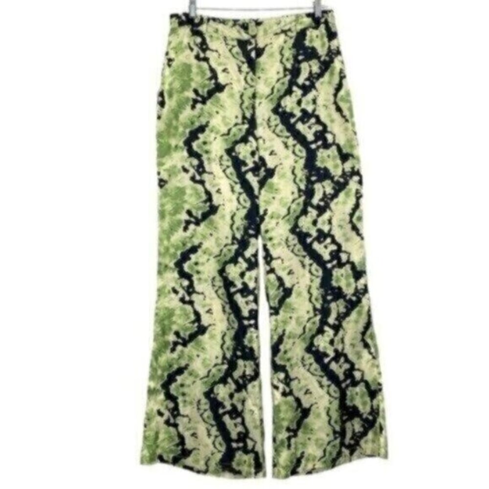 Nasty Gal Tie Dye Satin High Waist Flare Pants